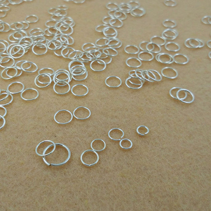 30Pcs 925 Sterling Silver Open Jump Ring Clasp DIY Connector Findings 5mm-10mm