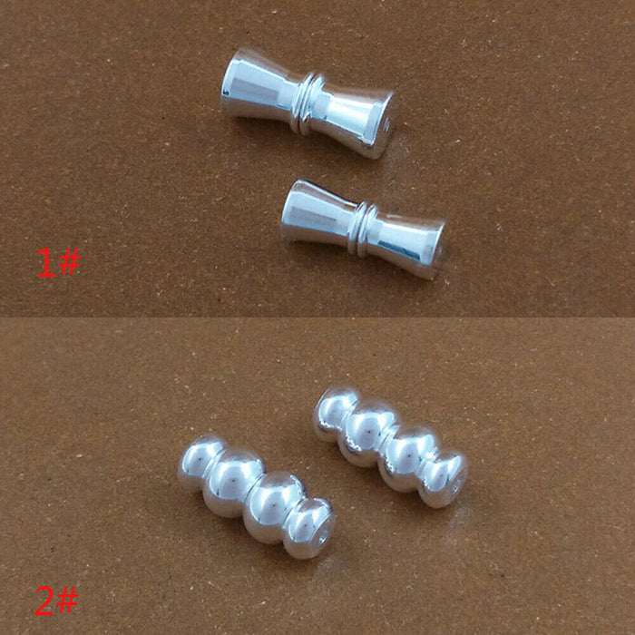 2Pcs 925 Sterling Silver Screw Clasp DIY Connector Necklace Bracelet Findings