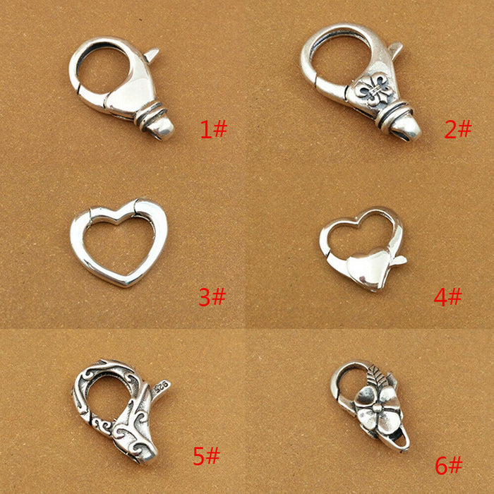 925 Sterling Silver Lobster Clasp Connector Bracelet Necklace DIY Making Parts