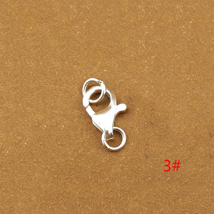 10Pcs 925 Sterling Silver Lobster Clasp Claw Jump Ring DIY Jewelry Making Parts