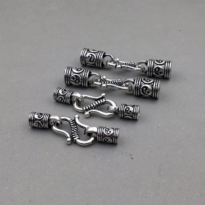 5Pcs 925 Sterling Silver DIY S Hook Clasp Cord End Caps Bracelet Necklace