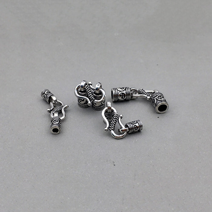 5Pcs 925 Sterling Silver DIY S Hook Clasp Cord End Caps Bracelet Necklace