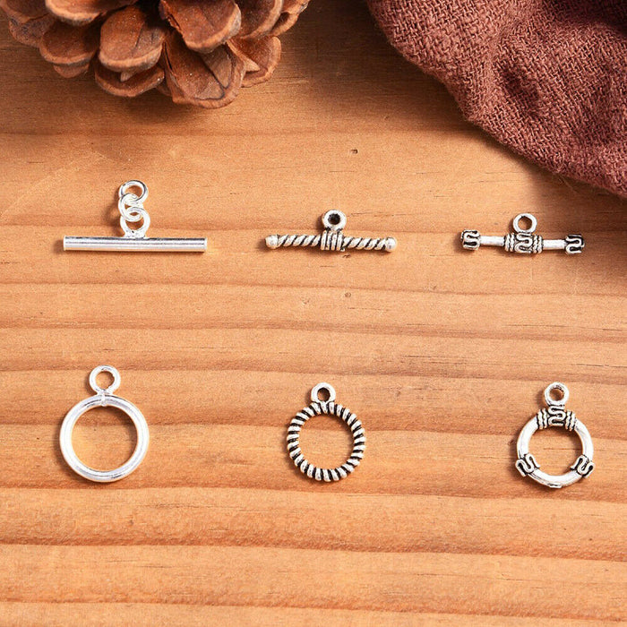 5Pcs 925 Sterling Silver OT Buckle Clasp Lock for DIY Jewelry Necklace Bracelet