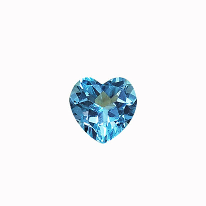 5Pcs/Set 4mm - 9mm Natural AAA Sky Blue Topaz Heart Loose Gemstone Wholesale