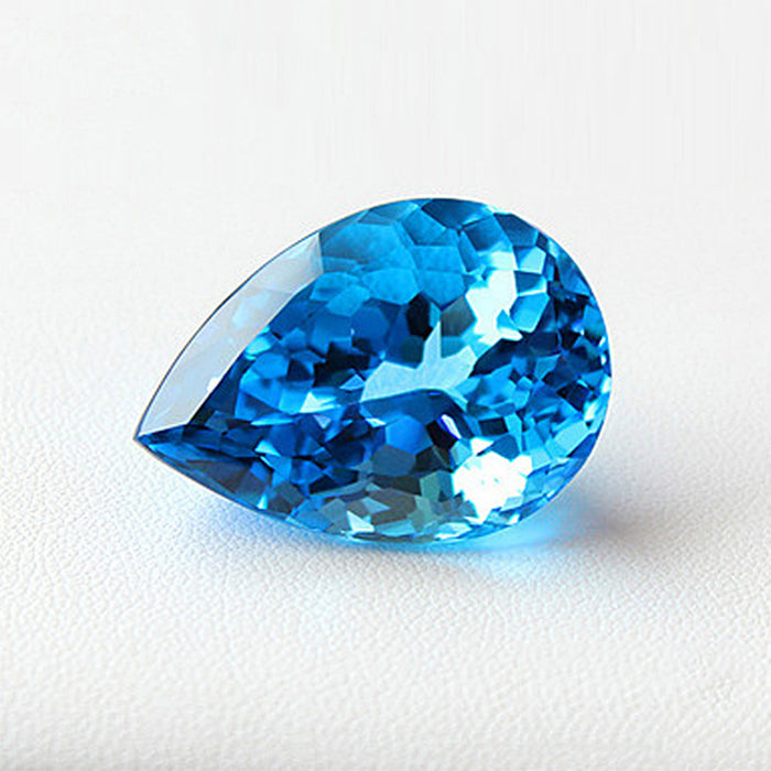 5Pcs/Set Natural AAAA Blue Topaz Pear Loose Gemstone Wholesale