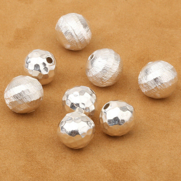 3Pcs 11mm 925 Sterling Silver Spacers Beads Loose For Bracelet DIY Making Parts