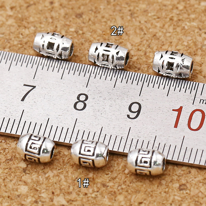 5Pcs 925 Sterling Silver Spacers Beads Loose For Bracelet DIY Making Parts