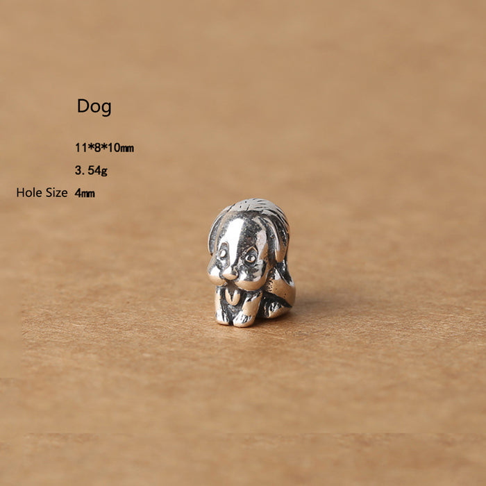 2Pcs 925 Sterling Silver Animal Spacers Beads Loose For Bracelet DIY Making Parts
