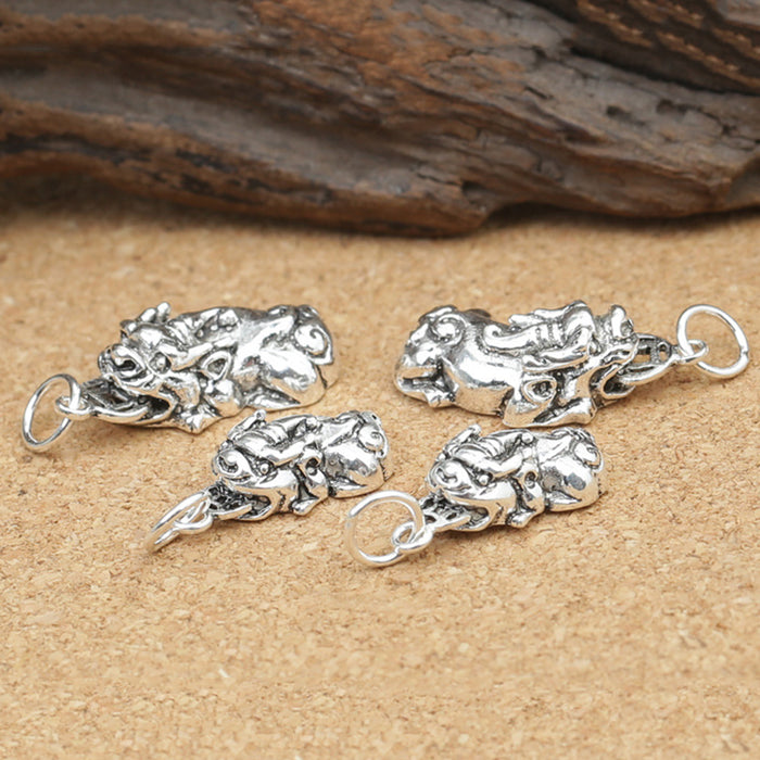 Solid 925 Sterling Silver Pendant DIY Making Parts Animal Brave Troops Mythical Beast