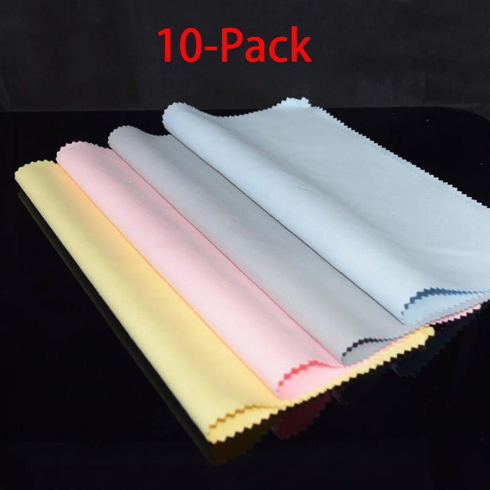 10-Pack Jewelry Cleaning Polishing Cloth Instant Shine Protects Gold Silver Brass 12"x12"