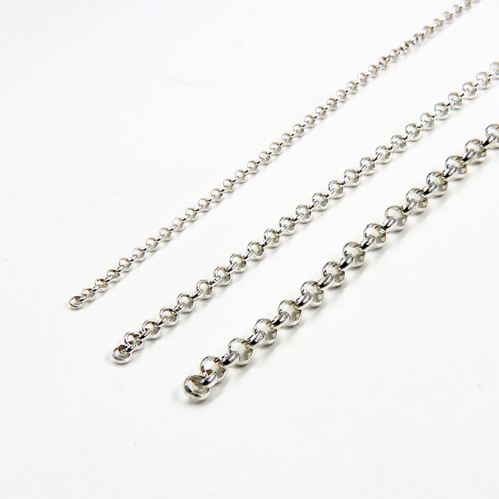Sold by the Foot BULK 925 Sterling Silver Rolo Belcher Chain Jewelry Making