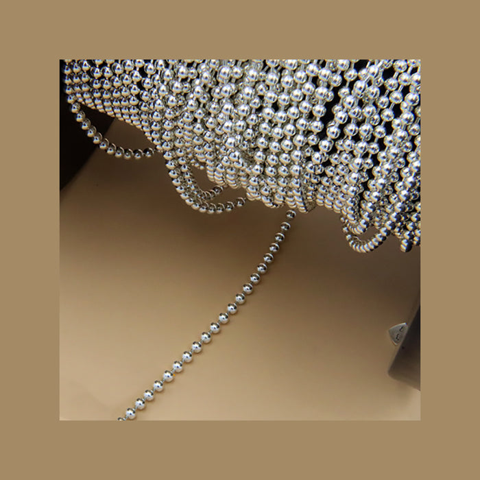 Sold by the Foot BULK Solid 925 Sterling Silver 2mm 3mm 4mm Unfinished Round Bead Chain