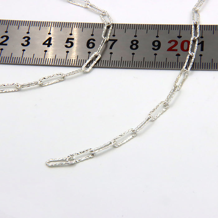 Sold by the Foot BULK 925 Sterling Silver Hammered Cable Chain Jewelry Making