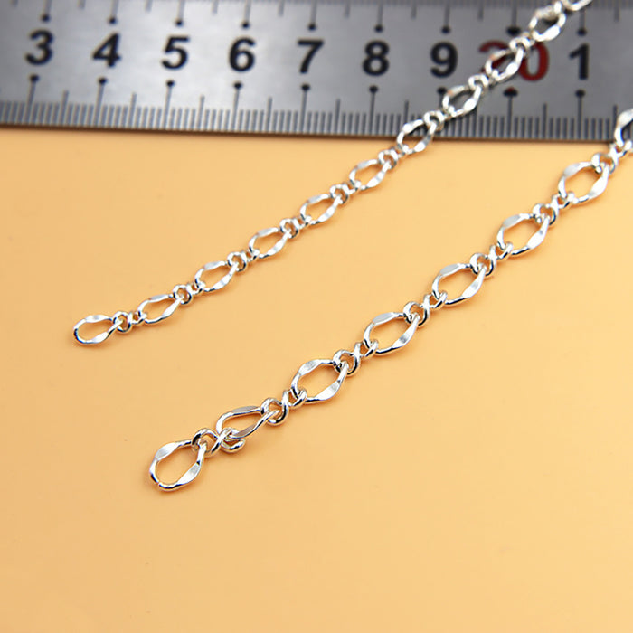 Sold by the Foot BULK Solid 925 Sterling Silver Figaro Fancy Chain Jewelry Making