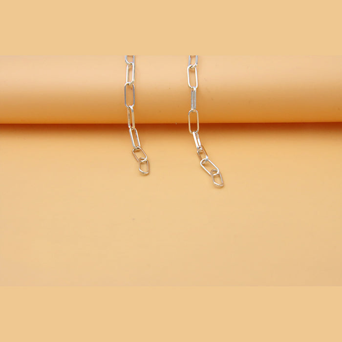 Sold by the Foot BULK Solid 925 Sterling Silver Rectangle Cable Chain Jewelry Making