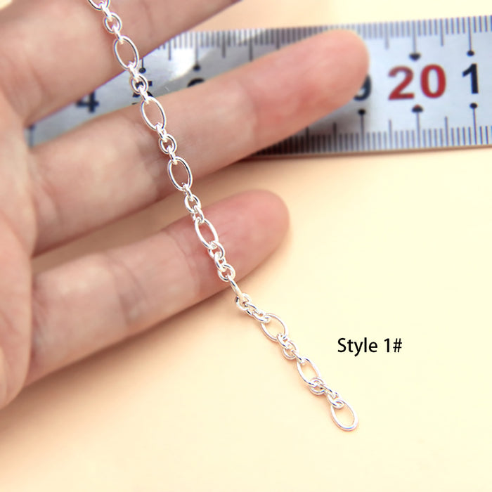 Sold by the Foot BULK Solid 925 Sterling Silver Figaro Cable Chain Jewelry Making