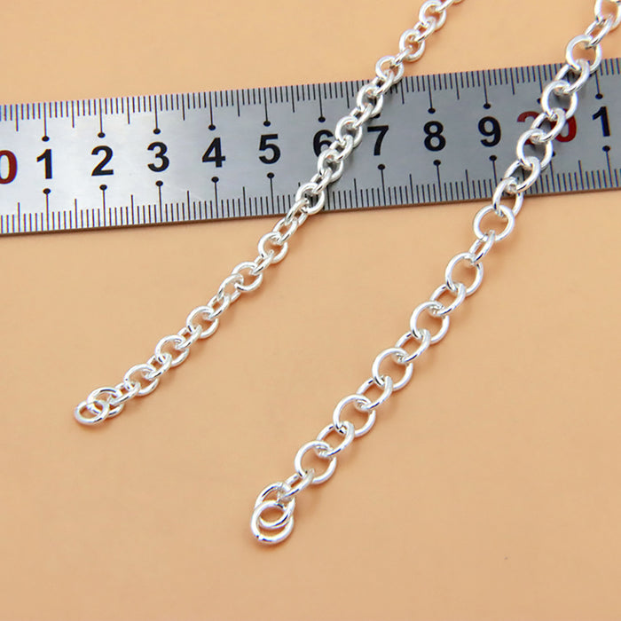 Sold by the Foot BULK Solid 925 Sterling Silver Rolo Belcher Chain Jewelry Making