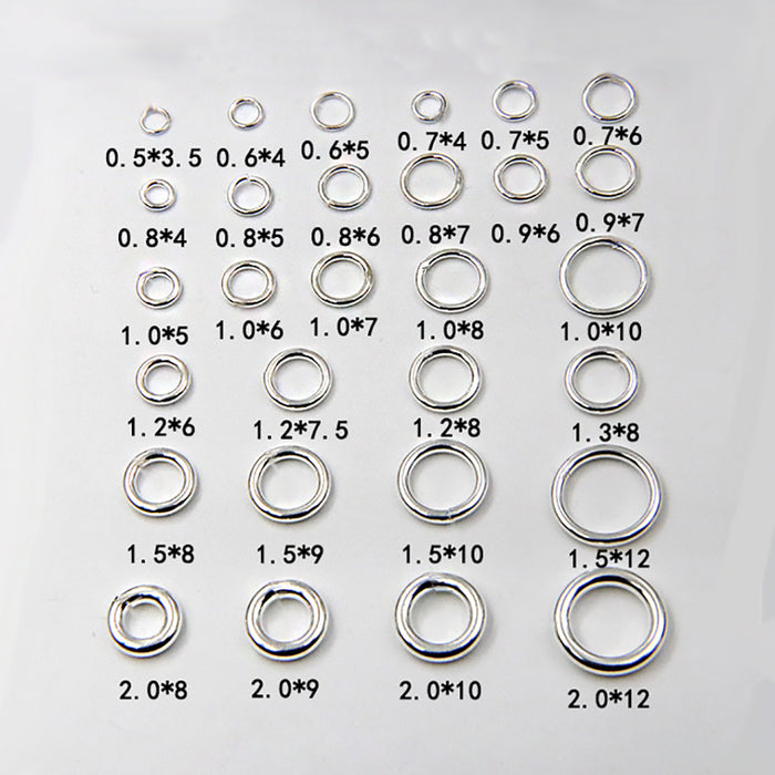 500Pcs 925 Sterling Silver Open Jump Rings DIY Jewelry Making Findings Split 3.5mm-7mm
