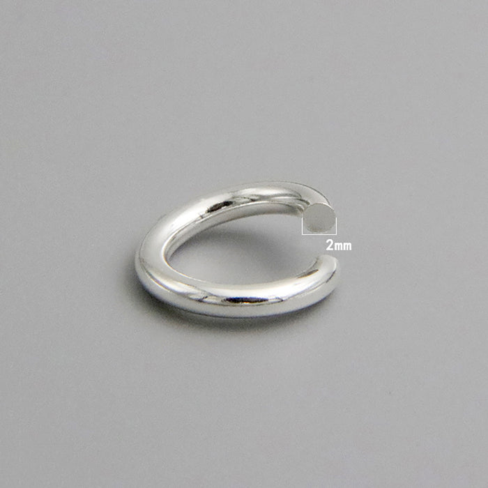 100Pcs 925 Sterling Silver Open Jump Rings DIY Jewelry Making Findings Split 8mm-12mm