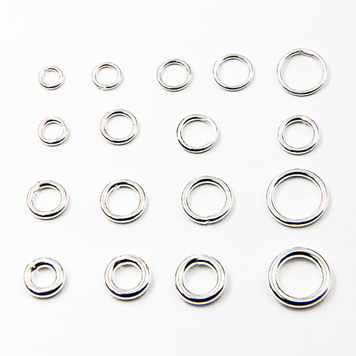 100Pcs 925 Sterling Silver Closed Jump Rings DIY Jewelry Making Findings 3.5mm-12mm
