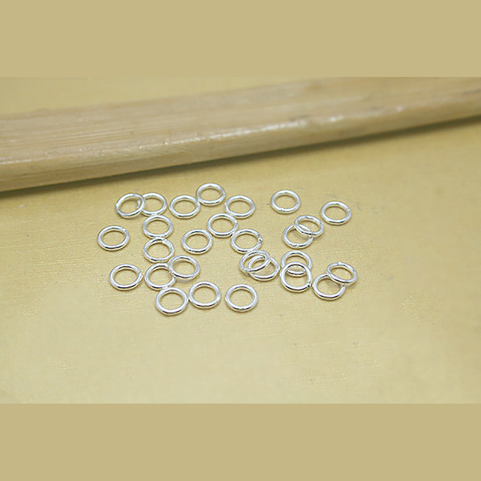 100Pcs 925 Sterling Silver Closed Jump Rings DIY Jewelry Making Findings 3.5mm-12mm