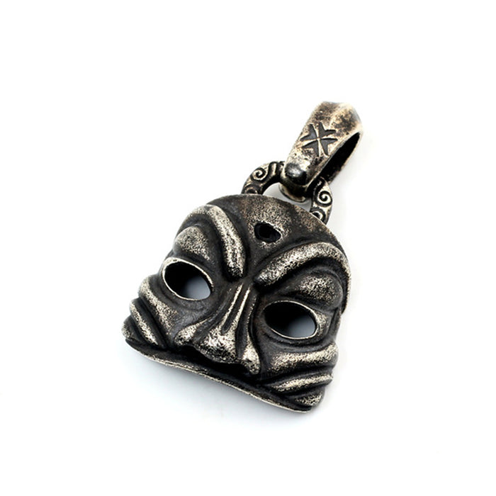 Men's Real Solid 925 Sterling Silver Pendants Mask Retro Jewelry