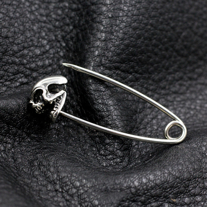 Men's Women's Real Solid 925 Sterling Silver Pendants Pin Skull Jewelry