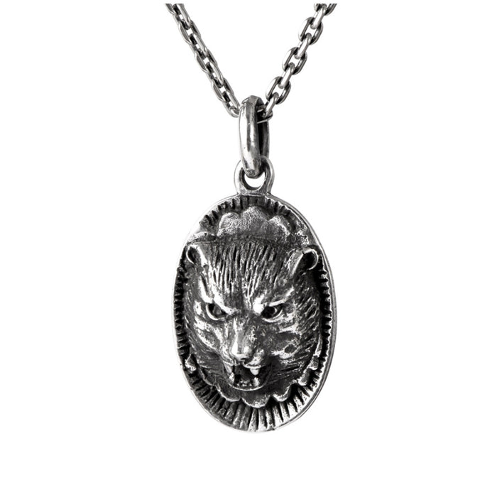 Men's Real Solid 925 Sterling Silver Pendants Animal Wolf Head Jewelry