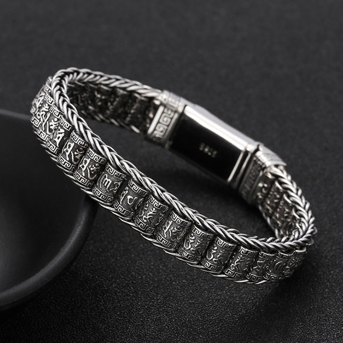 Real Solid 925 Sterling Silver Bracelets Braided Chain Link Lection Jewelry 7.1"- 8.3"