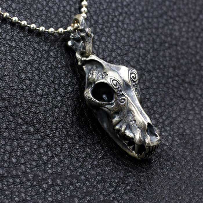 Men's Womens Real Solid 925 Sterling Silver Pendants Skull Wolf Head Fashion