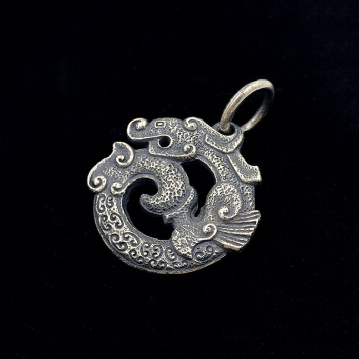 Men's Women's Real Solid 925 Sterling Silver Pendants Dragon Fashion Jewelry