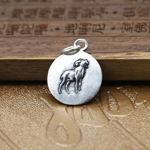 Real 925 Sterling Silver Pendant Horoscope 12 Zodiac Sign Jewelry
