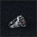 Real Solid 925 Sterling Silver Ring Rotation Vajry Agate Punk Jewelry Open Size 8 9 10 11 12